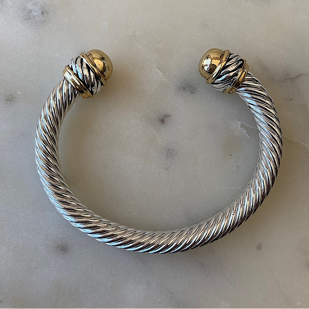 🚫SOLD! Twisted Cable Cuff Bracelet- Sterling Silver